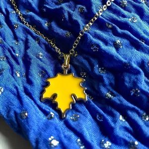 Necklace | Handmade Yellow Leaves of Fall Necklace